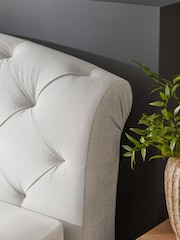Brushed Marl Light Grey Hartford Upholstered Bed Frame - Image 3 of 6