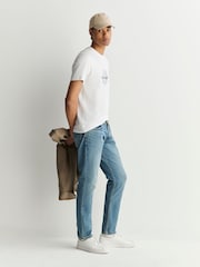 Ақ - Belstaff беттік графикалық футболкасы - 6суретінің 4 суреті