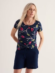 Seasalt Cornwall Blue Appletree T-Shirt - Image 1 of 5