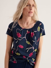 Seasalt Cornwall Blue Appletree T-Shirt - Image 2 of 5