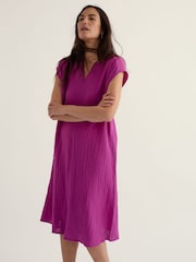 Seasalt Cornwall Purple Sand Patterns Dress - Image 2 of 5