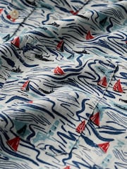 Seasalt Cornwall Blue Palores Short Sleeve Shirt - Image 5 of 5