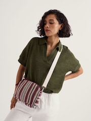 Seasalt Cornwall Brown Flourish Cross Body Bag - Image 2 of 5