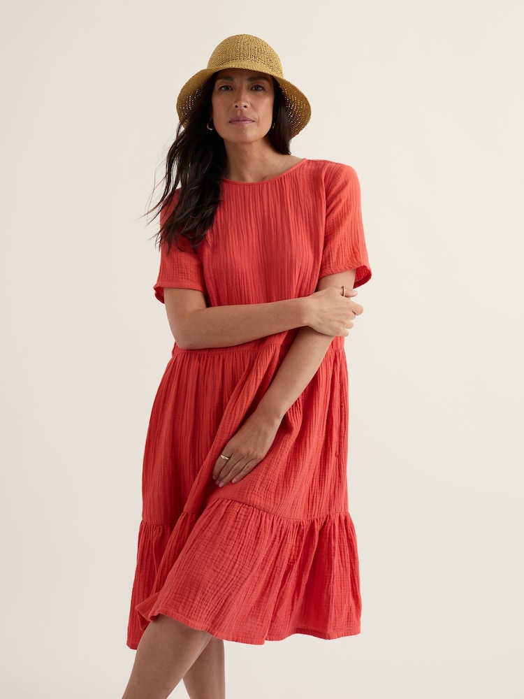 Seasalt Cornwall Orange Pebble Comb Dress - Image 2 of 5