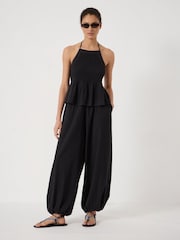 Hush Black Seersucker Beach Top - Image 1 of 5