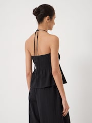 Hush Black Seersucker Beach Top - Image 2 of 5