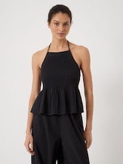 Hush Black Seersucker Beach Top - Image 4 of 5
