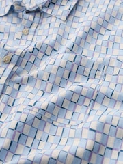Seasalt Cornwall Blue Palores Short Sleeve Shirt - Image 5 of 5