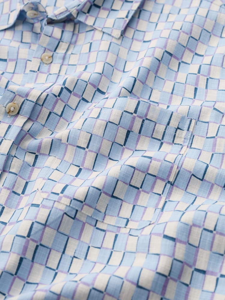 Seasalt Cornwall Blue Palores Short Sleeve Shirt - Image 5 of 5