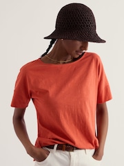 Seasalt Cornwall Orange Bryher View T-Shirt - Image 1 of 5
