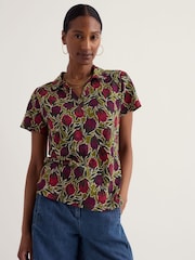 Seasalt Cornwall Green Short Sleeve Wavecrest Shirt - Image 2 of 5