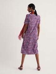 Seasalt Cornwall Purple Short Sleeve Pipers Dress - Image 2 of 5