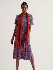 Seasalt Cornwall Purple Short Sleeve Pipers Dress - Image 3 of 5