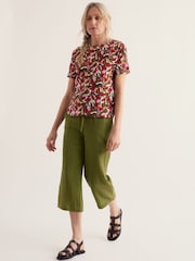 Seasalt Cornwall Green Tide Flow Crop Trousers - Image 1 of 5