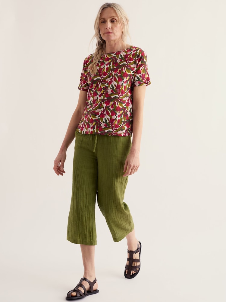 Seasalt Cornwall Green Tide Flow Crop Trousers - Image 1 of 5 Seasalt Cornwall Green Tide Flow Crop Trousers - Image 1 of 5