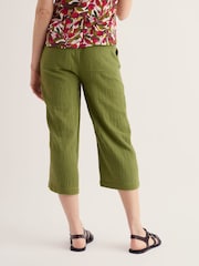 Seasalt Cornwall Green Tide Flow Crop Trousers - Image 2 of 5