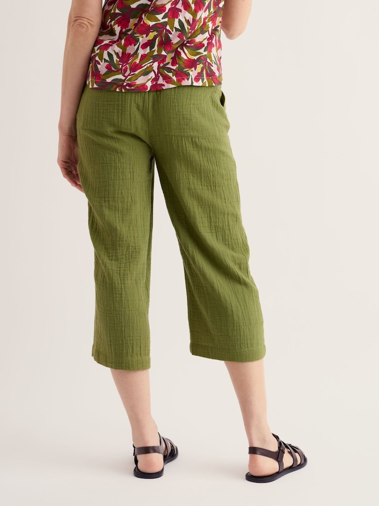 Seasalt Cornwall Green Tide Flow Crop Trousers - Image 2 of 5 Seasalt Cornwall Green Tide Flow Crop Trousers - Image 2 of 5