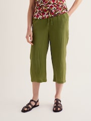 Seasalt Cornwall Green Tide Flow Crop Trousers - Image 3 of 5