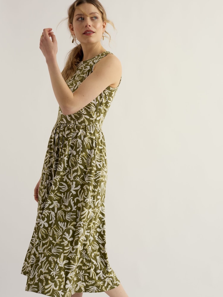 Seasalt Cornwall Green Porthmeor Wave Dress - Image 2 of 5 Seasalt Cornwall Green Porthmeor Wave Dress - Image 2 of 5
