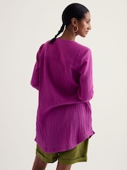 Seasalt Cornwall Purple Op Art Tunic - Image 3 of 5