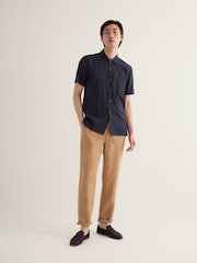 Seasalt Cornwall Blue Yestin Short Sleeve Shirt - Image 1 of 5