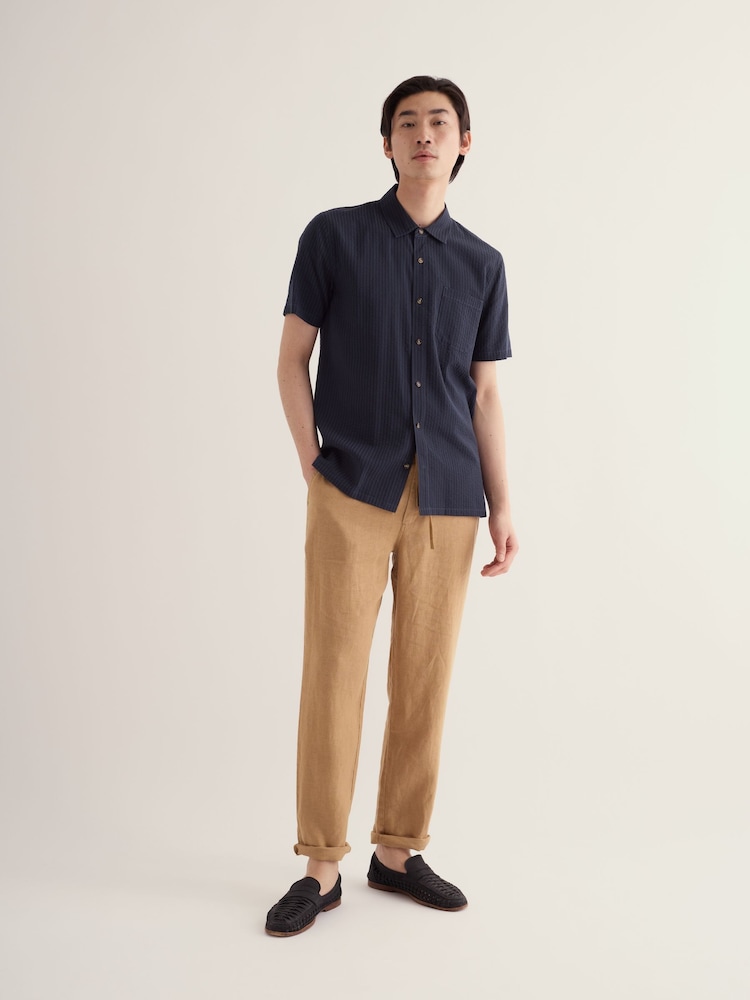 Seasalt Cornwall Blue Yestin Short Sleeve Shirt - Image 1 of 5