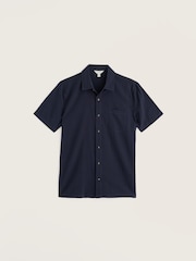Seasalt Cornwall Blue Yestin Short Sleeve Shirt - Image 4 of 5
