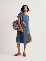 Seasalt Cornwall Blue Primary Dress - Image 1 of 5