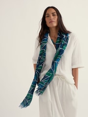 Seasalt Cornwall Green Wilcove Scarf - Image 1 of 5