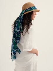 Seasalt Cornwall Green Wilcove Scarf - Image 3 of 5