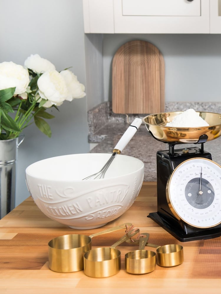 Kitchen Pantry Gold Brass Measuring Cups and Spoons - Image 1 of 4