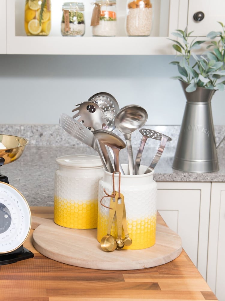 Kitchen Pantry Gold Brass Measuring Cups and Spoons - Image 2 of 4