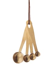 Kitchen Pantry Gold Brass Measuring Cups and Spoons - Image 3 of 4