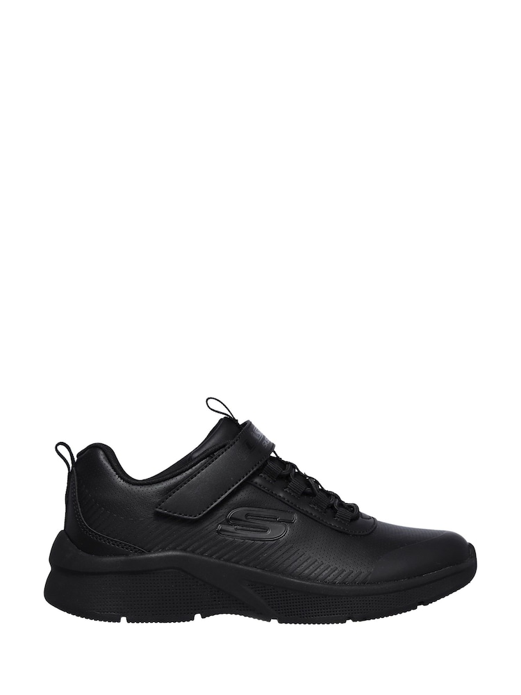 Skechers Black Kids Microspec School Trainers - Image 1 of 5