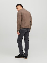 JACK & JONES Grey Mike Tapered Fit Jeans - Image 3 of 9