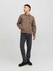 JACK & JONES Grey Mike Tapered Fit Jeans - Image 4 of 9
