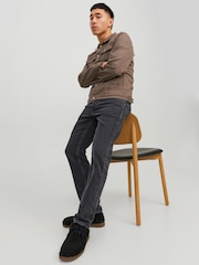 JACK & JONES Grey Mike Tapered Fit Jeans - Image 5 of 9
