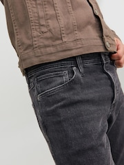 JACK & JONES Grey Mike Tapered Fit Jeans - Image 7 of 9