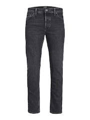 JACK & JONES Grey Mike Tapered Fit Jeans - Image 8 of 9