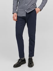 Темно-синий блейзер - JACK & JONES узкие брюки чинос - Изображение 4 из 8