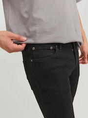 JACK & JONES Black Liam Skinny Fit Jeans - Image 6 of 9