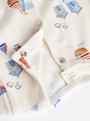 Blue Boat Baby Jersey 100% Cotton Rompers 3 Pack - Image 10 of 10