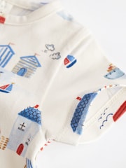 Blue Boat Baby Jersey 100% Cotton Rompers 3 Pack - Image 9 of 10