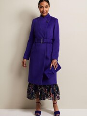 Phase EightPetite Purple Susanna Wool Smart Coat - Image 1 of 6