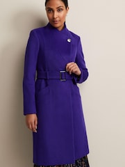 Phase EightPetite Purple Susanna Wool Smart Coat - Image 3 of 6