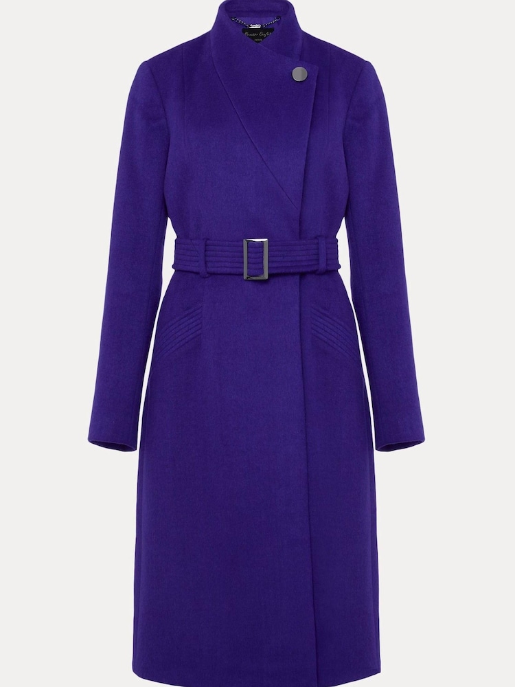 Phase EightPetite Purple Susanna Wool Smart Coat - Image 6 of 6