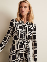 Phase Eight Black Petite April Midi Dress - Image 5 of 6