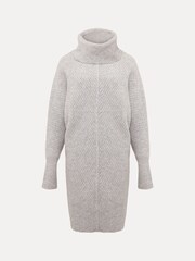 Phase Eight Grey Fillipa Knitted Tunic Mini Dress - Image 6 of 6