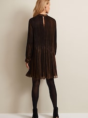 Phase Eight Gold Metallics Annabel Foil Dress - Image 2 of 6