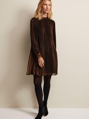 Phase Eight Gold Metallics Annabel Foil Dress - Image 3 of 6